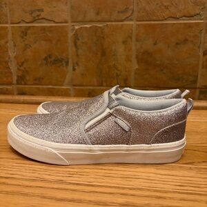 Vans Asher Glitter Sidewall Light Gray Sneakers
